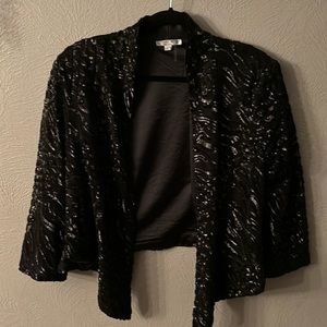 Alberto Makali high low sequin blazer